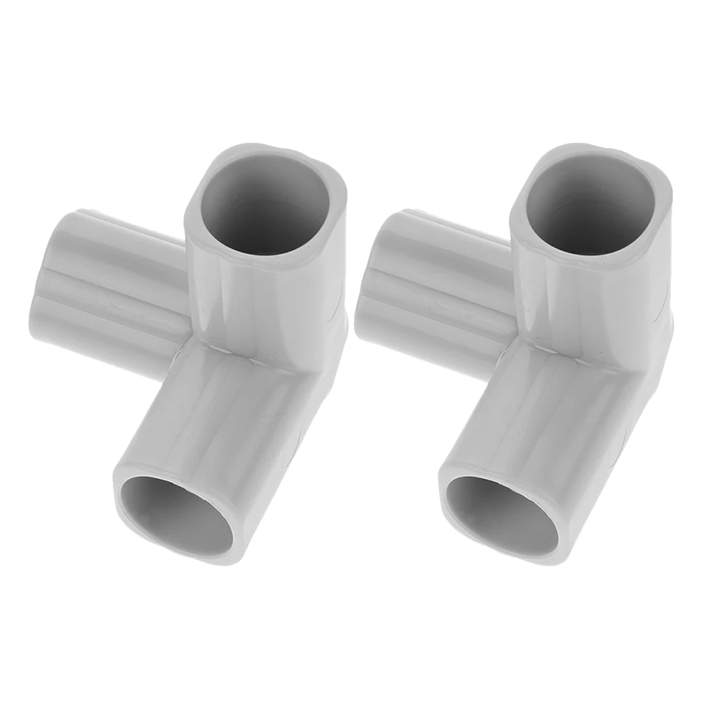 

2 Pcs Fence Accessories Indoor Safety Fencing Connectors Plastic Playpen 3-way Joint Pipe Elbow Fittings Grey Furniture Baby