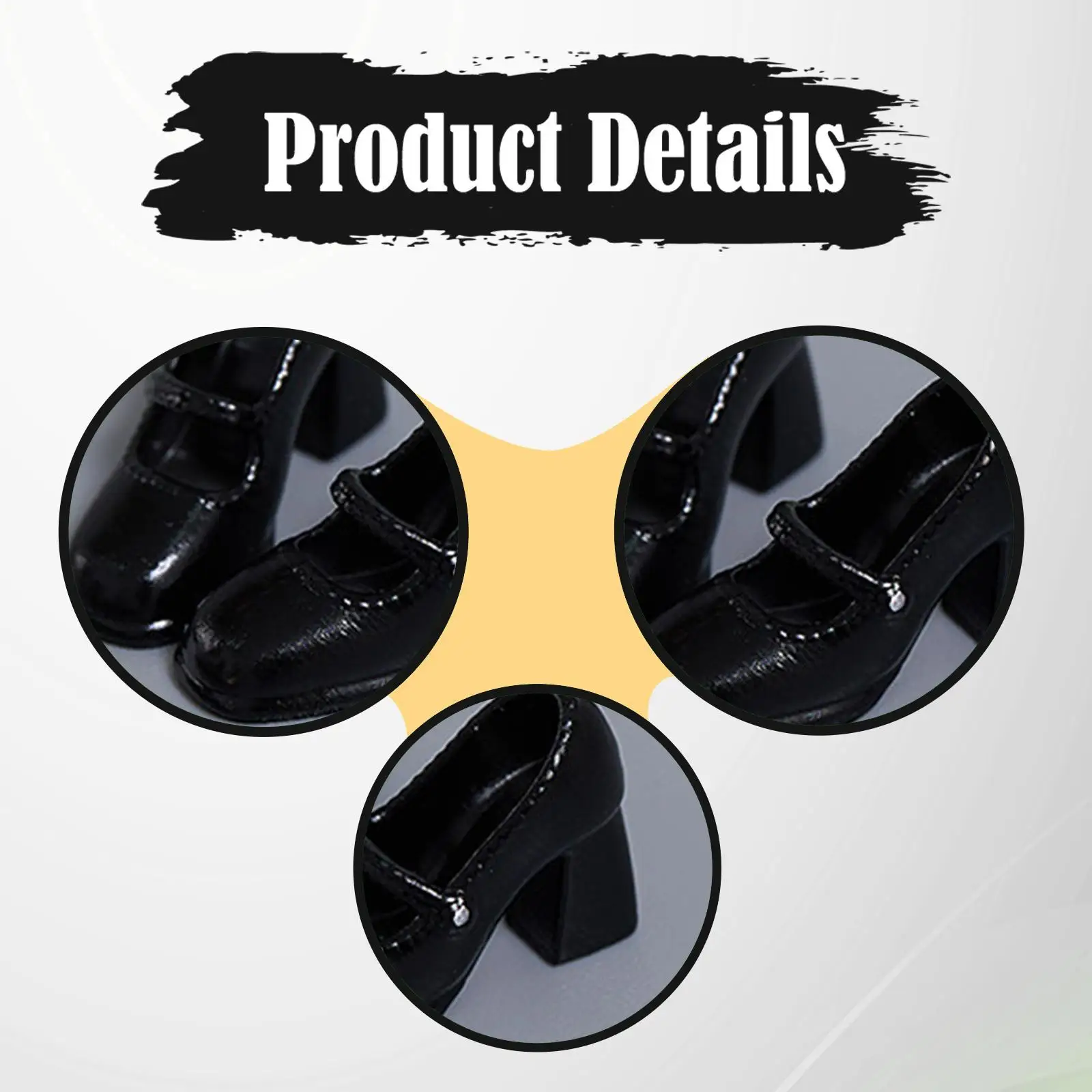 

Trendy 1/12 Scale High Heels for Mini Doll Collectibles Action Figure Shoe Model Dress Up