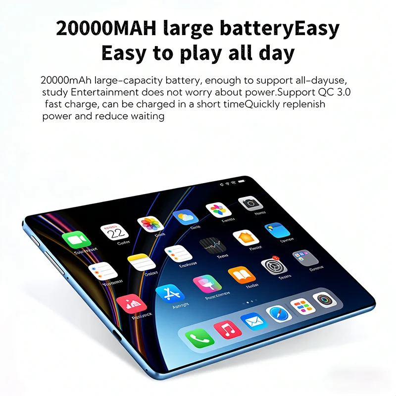 2026 Original 12inch IPad Air Pro 5G Tablet PC Snapdragon 8Gen3 Android 16 22GB 2TB 5G Dual SIM 20000mAh GPS WIFI Network Tablet