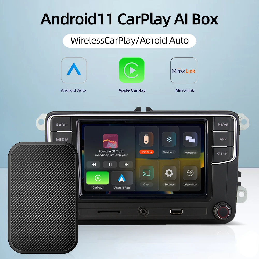 Wireless Android Auto Carplay Smart Box Activator Video Casting Car System Interconnection Plug and Play Voice Control