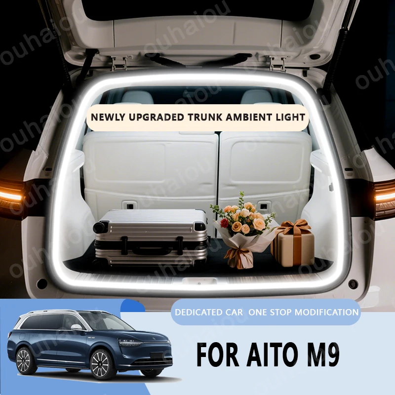 

For AITO M9 trunk light modification light Atmosphere lights White warm white Rear Trunk LED Light Bar