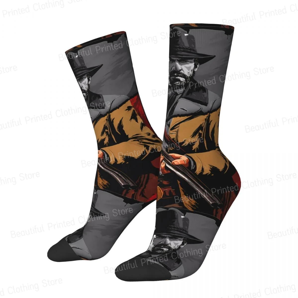 Red Dead Redemption 2 Game Arthur Morgan Men Women Happy Socks Cycling Novelty Spring Summer Autumn Winter Stockings Gift