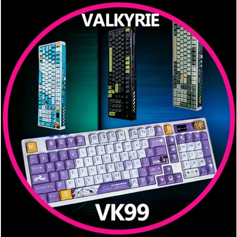 

VALKYRIE VK99 Mechanical Keyboard Wireless Bluetooth Tri-Mode 2.4G USB RGB Backlit Hot Swap 8000mAh PC Gaming Keyboard Laptop
