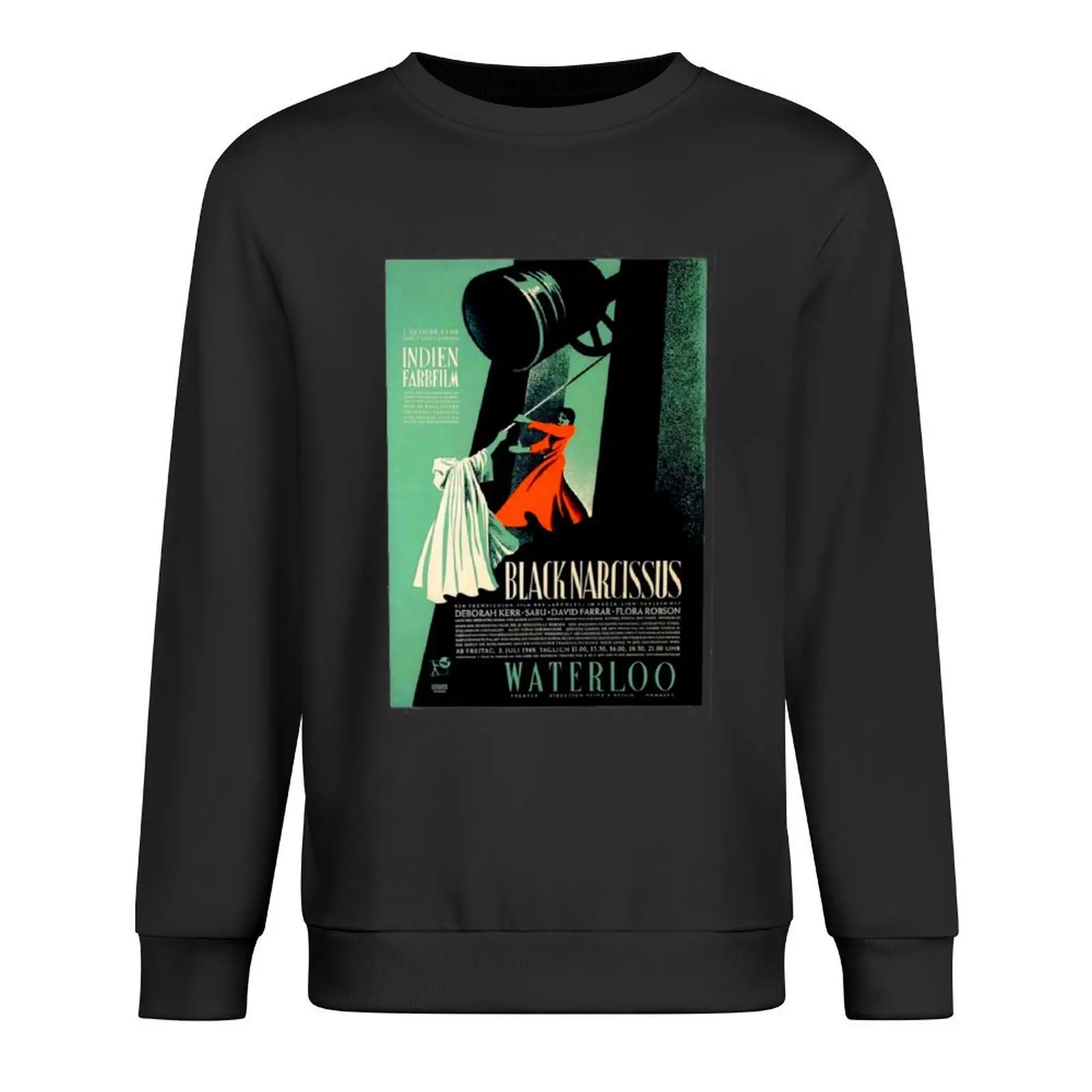 

German Movie Poster for The Black Narcissus Pullover korean style clothes autumn sweatshirt