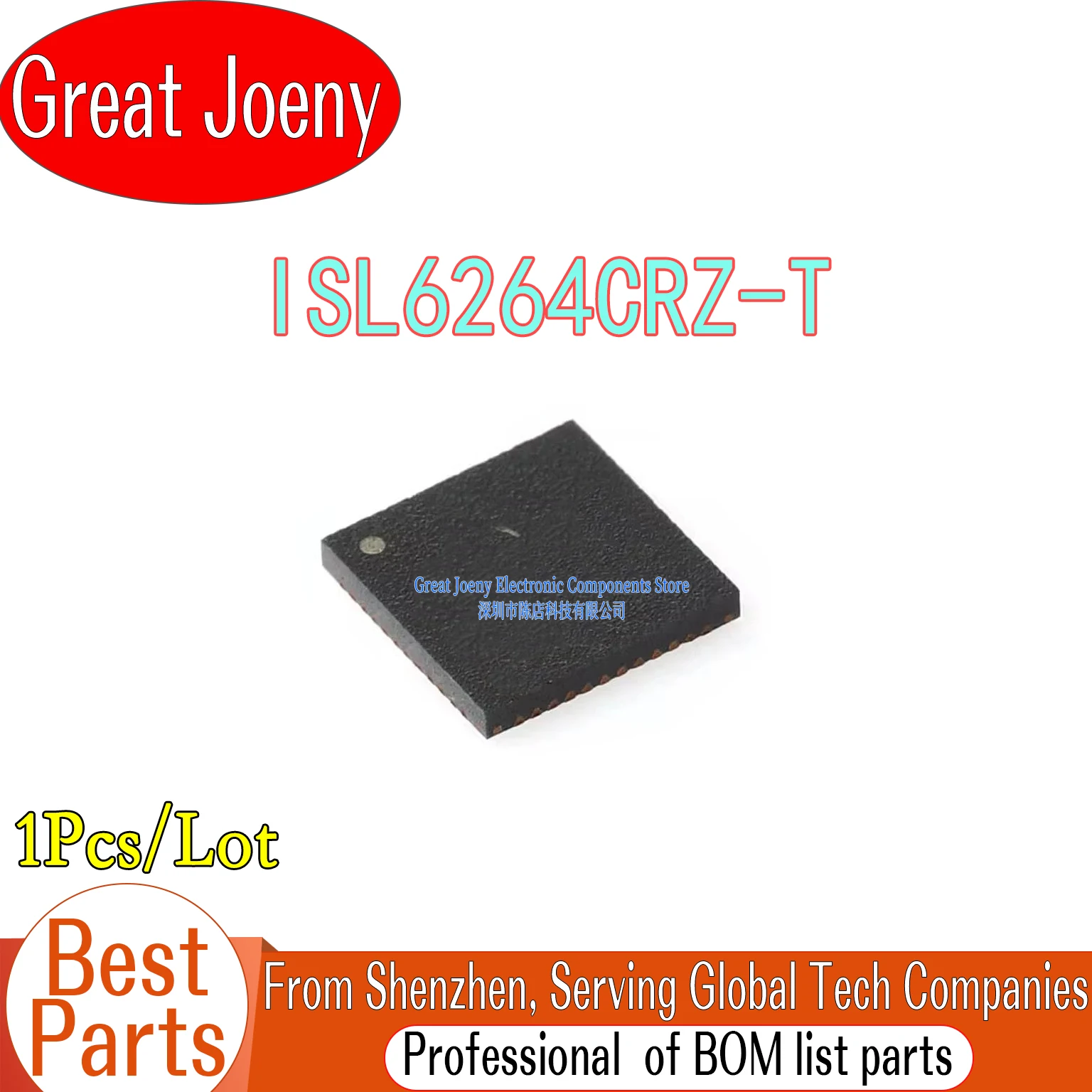 

100% New Original ISL6264CRZ ISL6264CRZ-T ISL6264 IC Chipset QFN-40