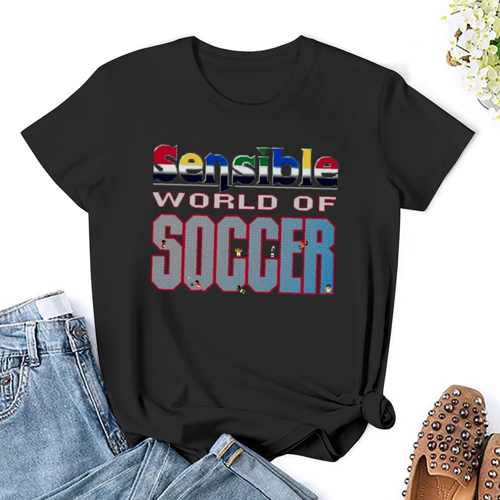 Sensibile World of Soccer Essential t-shirt vintage estetica vestiti spazi vuoti abbigliamento estetico abbigliamento donna