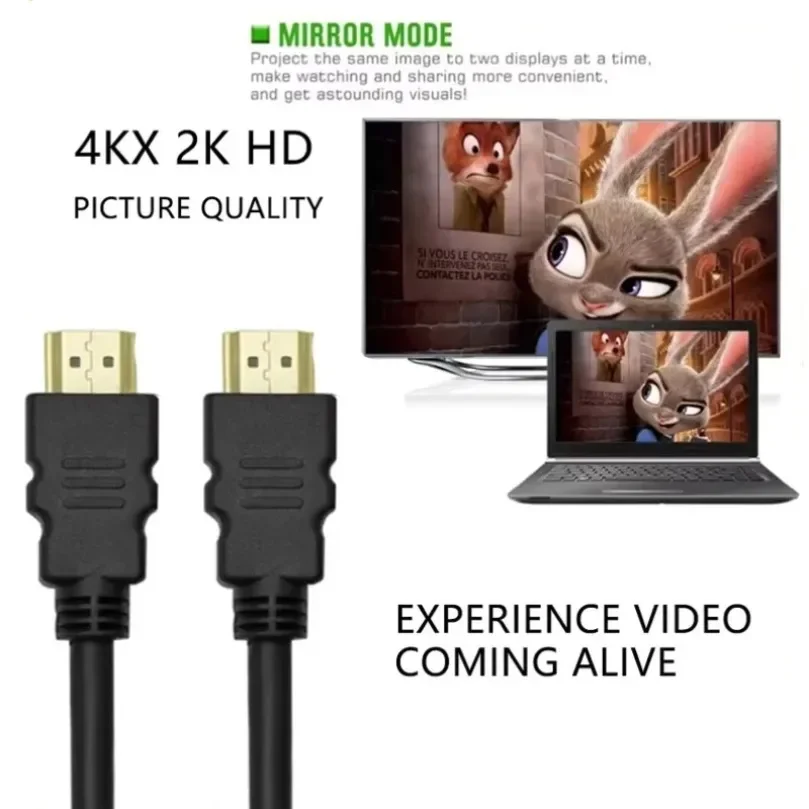 0.3m-1.5m 1Pcs HDMI-compatible Cable Male To Male High Speed HD 1080P Audio Video Cable for Laptop Monitor TV Box Xbox PS4