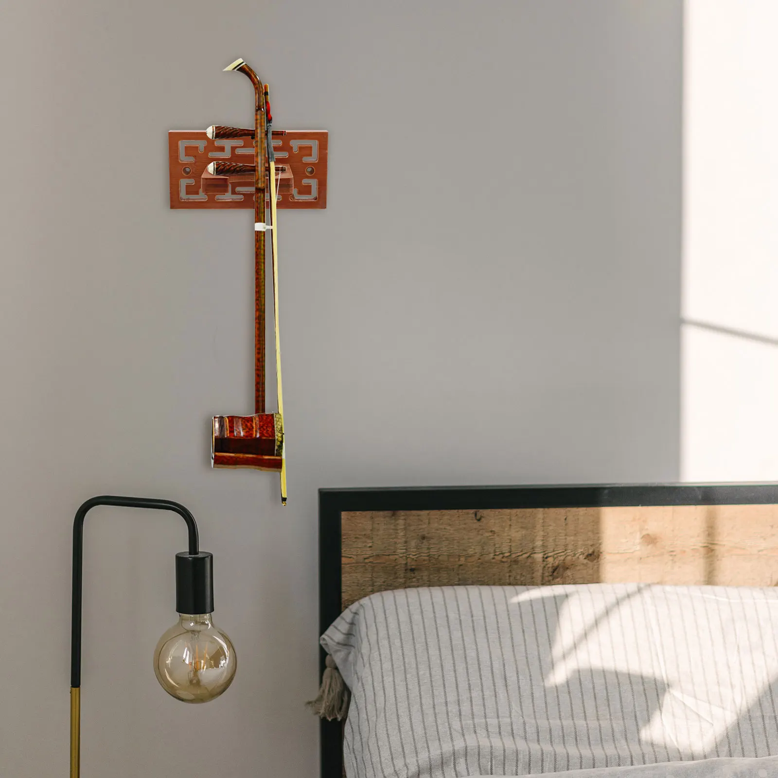 

Wooden Instrument Wall mounted Rack Ukulele Hanger Cucurbit Flute Hook Erhu Holder Shelves Storage Display Hardware