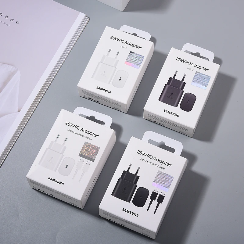 25W PD Charger Original Samsung Galaxy S24 S23 Ultra S22 S21 S20 FE A34 A54 A35 A55 Fast Charging Adapter Usb C To Type C Cable - náhled 2