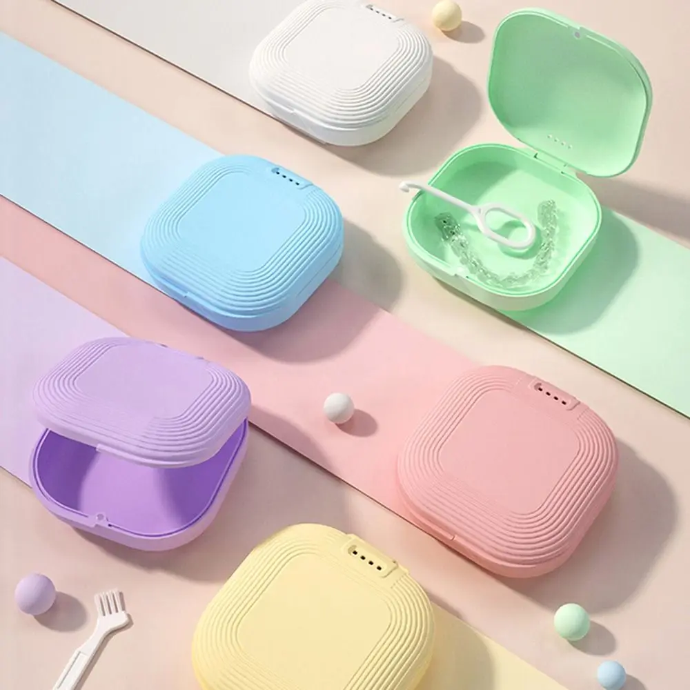 

Невидимый вентилируемый пластиковый офисный держатель для каппы, коробка для брекетов, коробка для хранения зубных протезов, стоматологический чехол, ортодонтический фиксатор