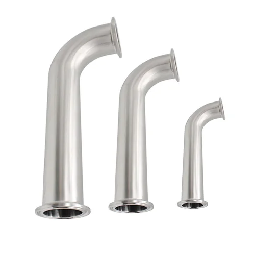 Imagen 2 del producto Tri abrazadera de acero inoxidable 304, radio larga 90 °   Codo 38 mm 51 mm Instalación de tuberías sanitarias para alimentos, bebidas, elaboración de cerveza, uso farmacéutico