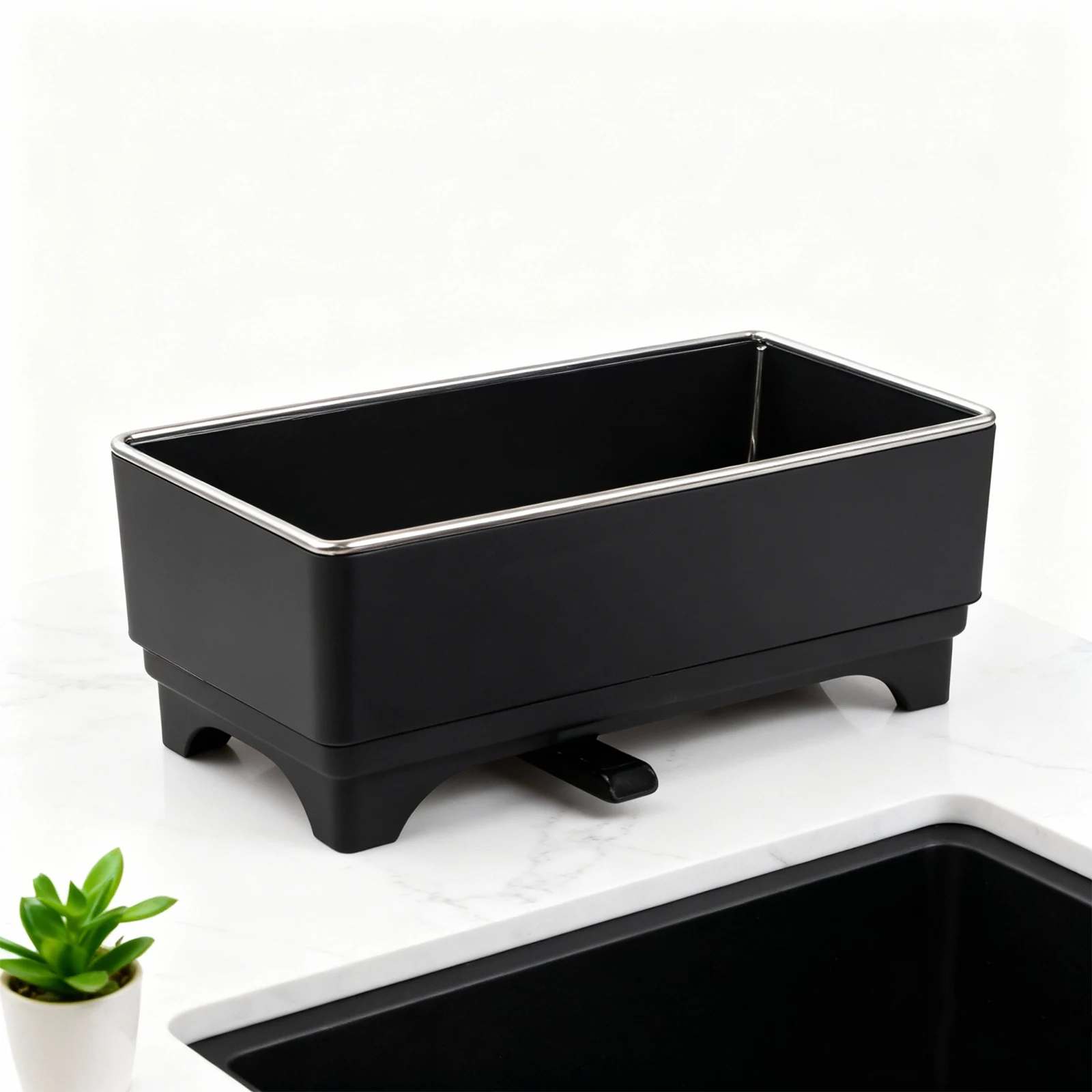 

Держатель для щеток для кухонной раковины, органайзер для столешницы, как на фото, нержавеющий аксессуар для раковины, съемное отделение для щеток