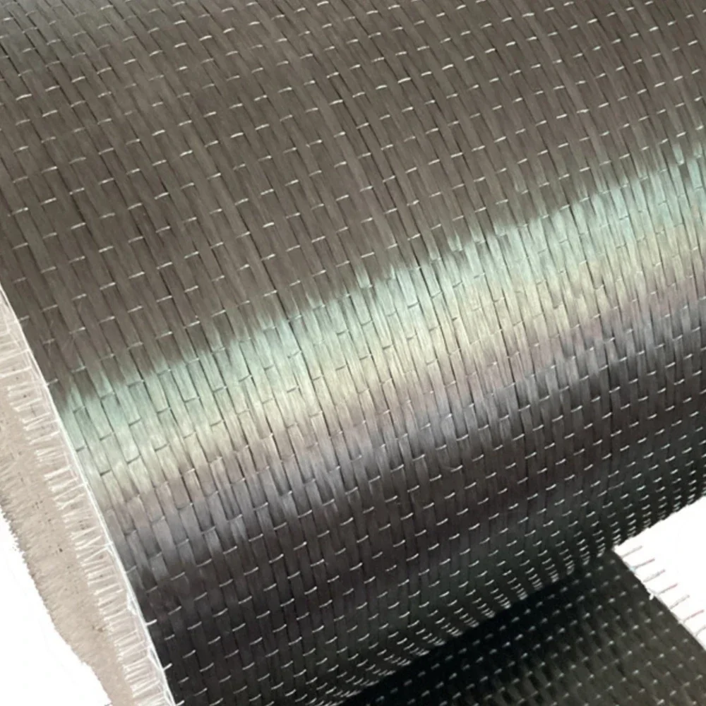 12k 200g UD Carbon Fiber Fabric Unidirectional Cloth For Building And Bridge Construction And Repair