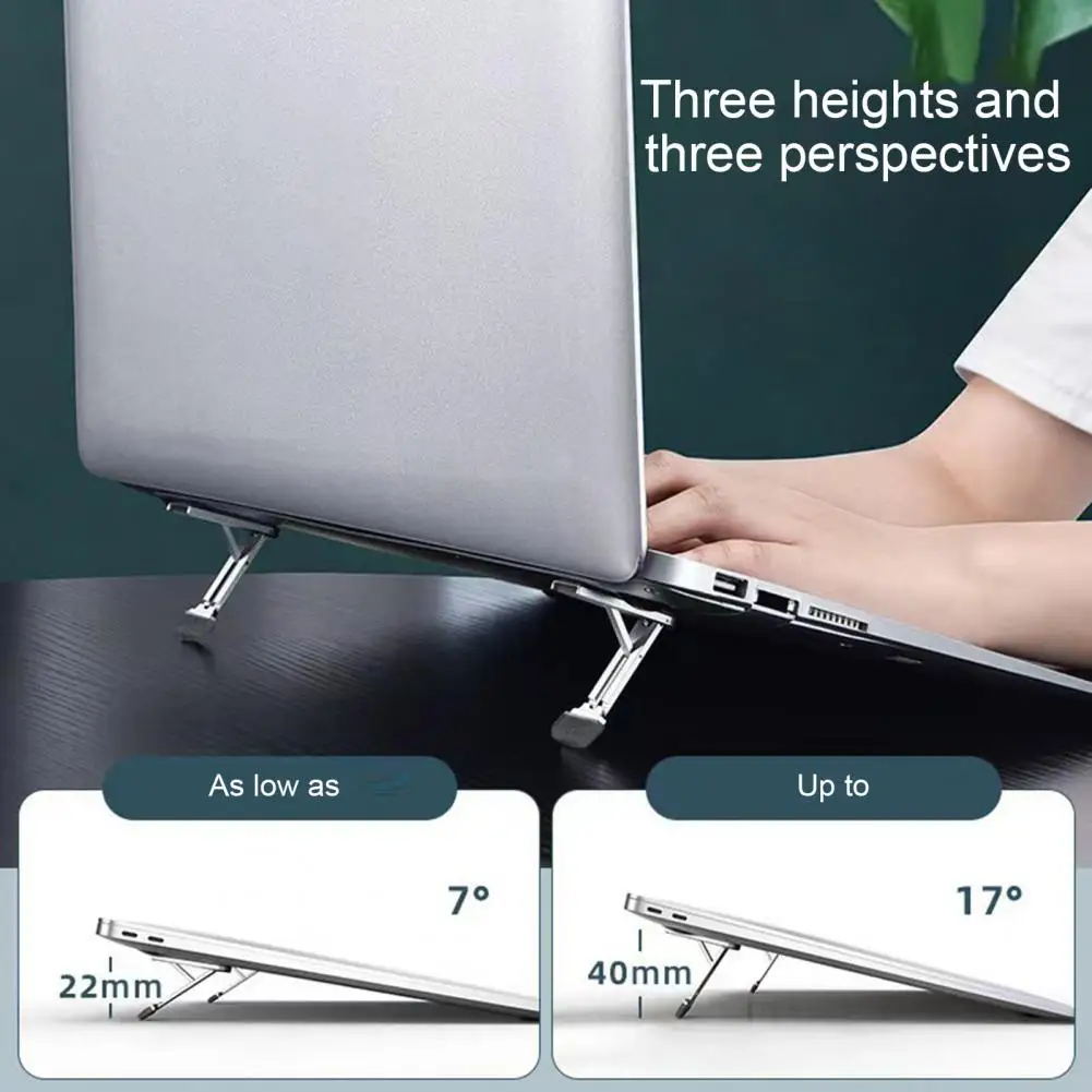 Ergonomic Laptop Stand Adjustable Laptop Stand Foldable Aluminum Riser Portable Ergonomic Computer Holder High for Laptops