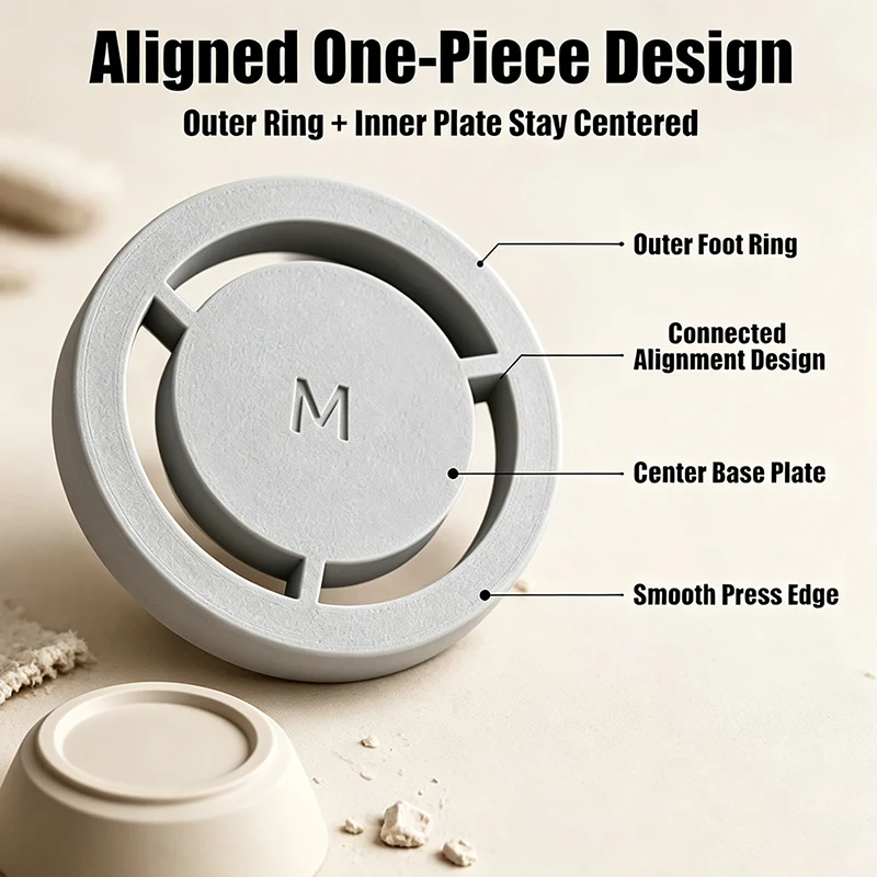 5 Sizes Pottery Foot Ring Template Consistent Base Ring Mold Lightweight Ceramic Clay Trimming Tool DIY Ceramic Making Supplies