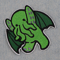 Green Monster Cthulhu Embroidered Patches For Clothing DIY Badge Adhesive Cute Cartoon Patches On Clothes Stickers Appliques