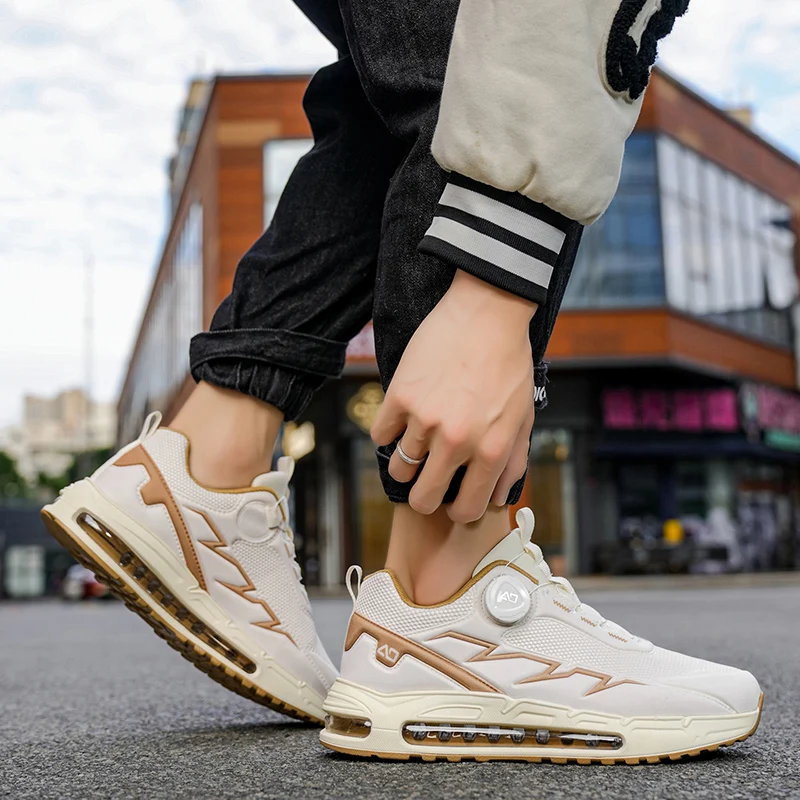 

Мужские многофункциональные высококачественные кроссовки для бега на открытом воздухе с дышащей сетчатой тканью, амортизирующие, противоскользящие и повседневные мужские кроссовки.