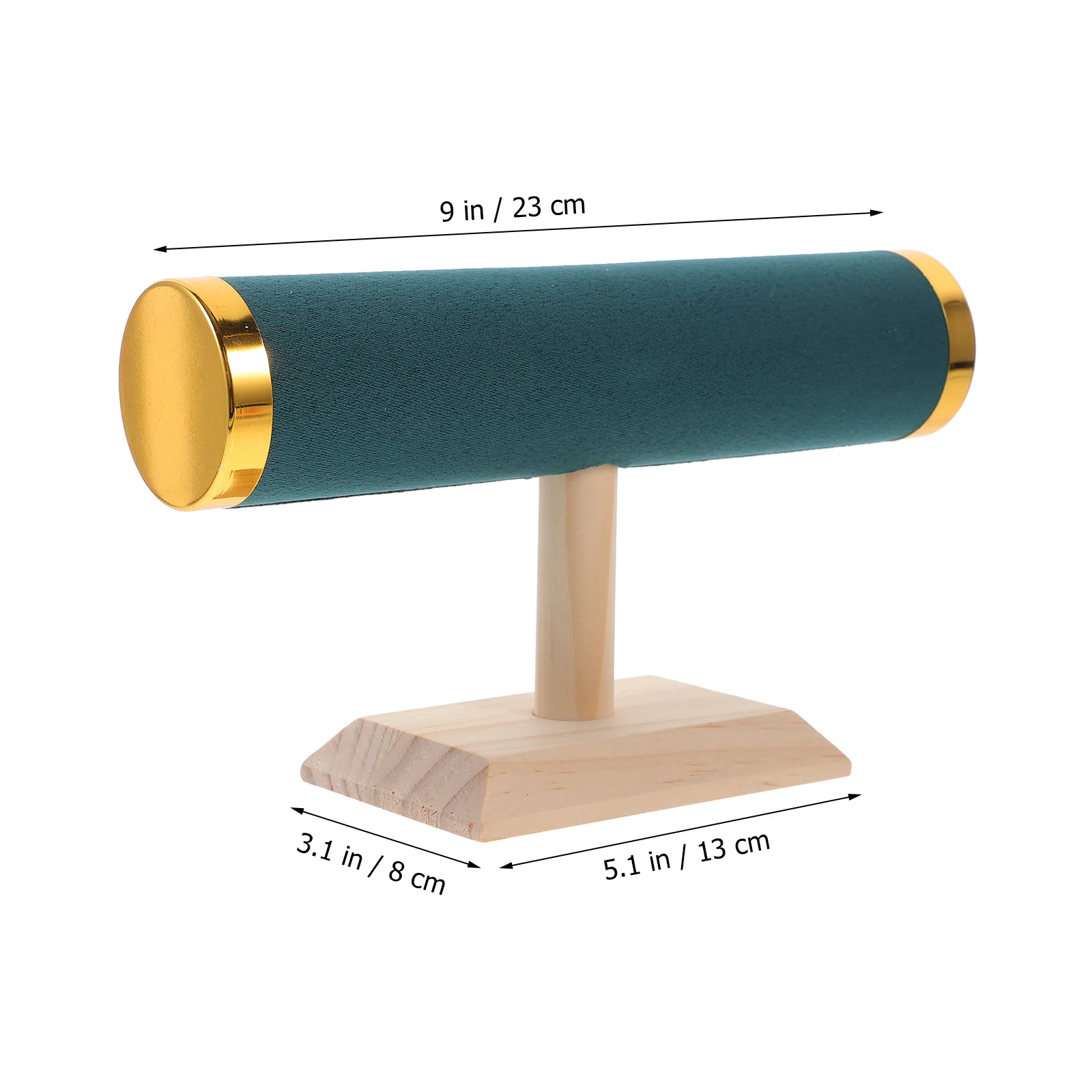 الصلبة الخشب مجوهرات عرض الرف T على شكل سوار حامل للساعات أساور Scrunchies سطح المكتب المنظم الوقوف