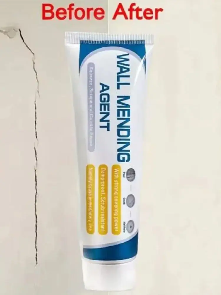 Agent de réparation mural, crème de réparation murale avec grattoir, forte adhérence, peinture imperméable anti-moisissure pour mur, Kit de restauration murale blanche