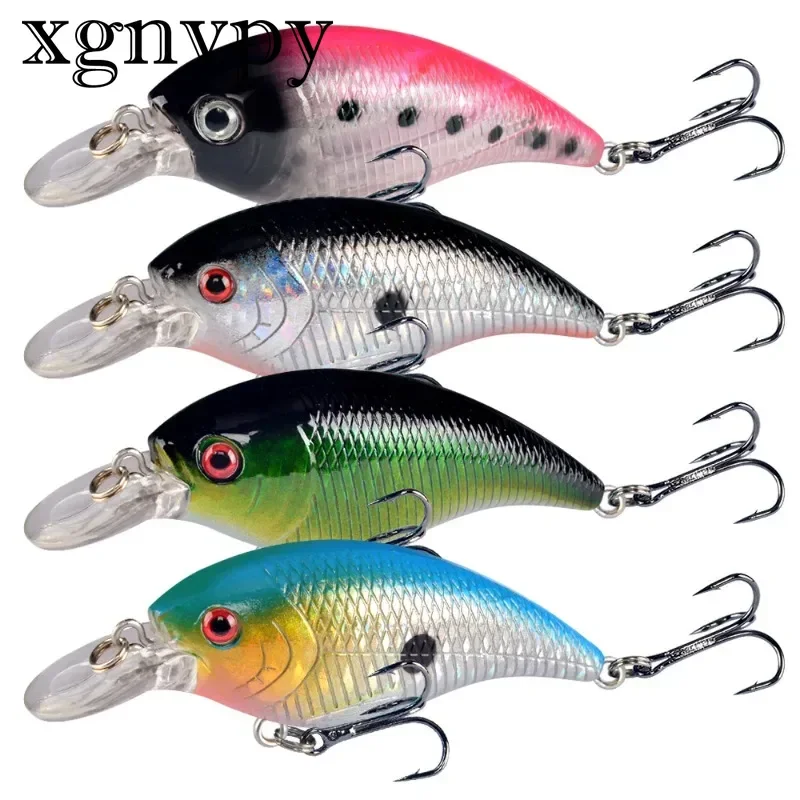 xgnvpy New Hot Luya Bait Rock Simulation 4 Color Water Surface Bionic Hook Sharp Practical Fishing Lure