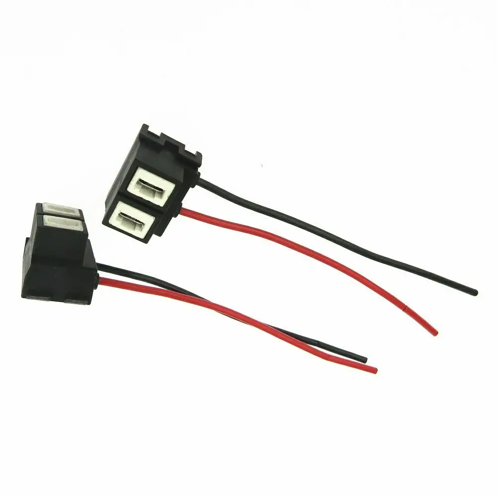 Qty 2 H7 2 Pin HID LED Headlight Replacement Repair Bulb Holder Connector Plug Cable Wire Socket Adapter Wiring Harness Sockets