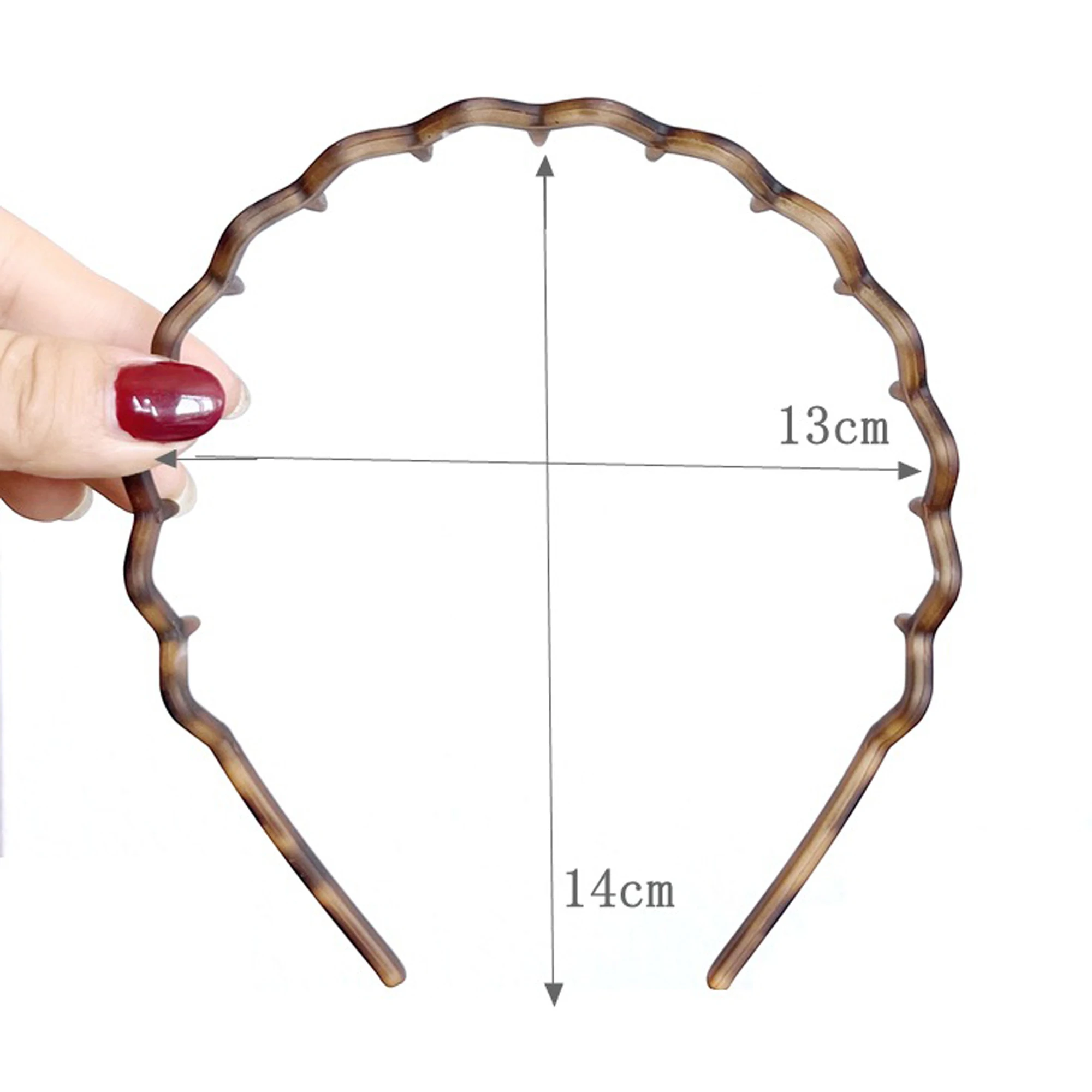 12Pcs Women Face Wash Hairbands with Teeth Leopard Hair Comb Headband Plastic Hair Hoops Hair Bands Headwear Hair Accessories