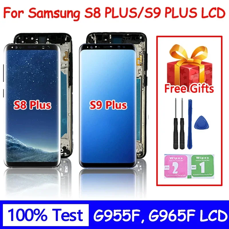 TFT-Qualität für Samsung S9 Plus G965 G965F LCD-Display Touchscreen mit Rahmen für Samsung S8 Plus G955 G955F Display-Ersatz