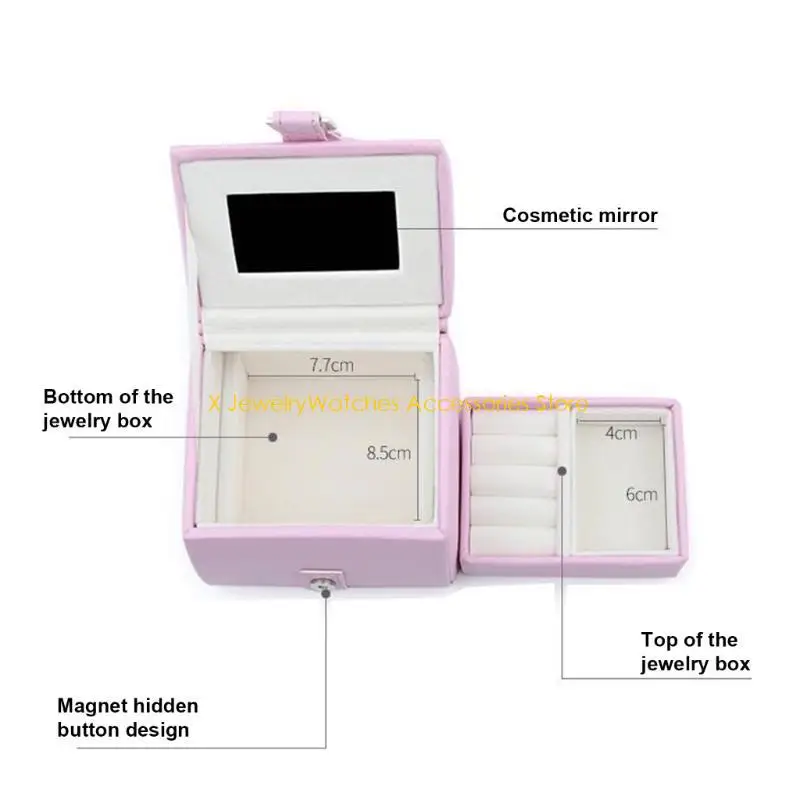 

31KD Jewelry Storage Box with Compartments Multifunctional for Earrings Bracelets Necklaces Elegant Jewelry Holder