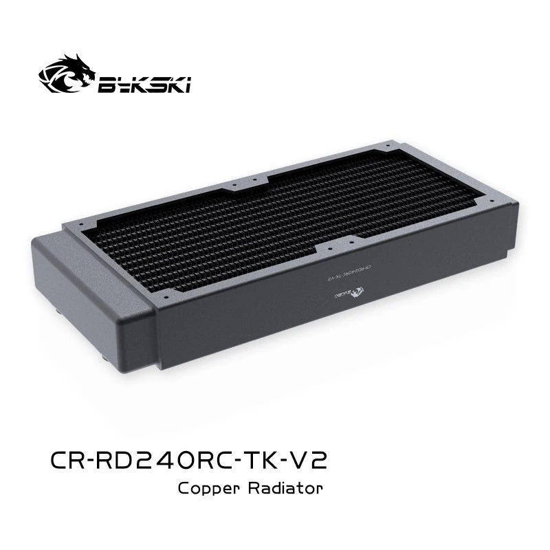 Bykski 40mm 두께 120mm 240mm 구리 단일 열 라디에이터 PC 수냉식 열교환기 12cm 팬용 CR-RD240RC-TK-V2