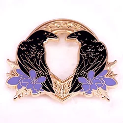 Huginn and Muninn Brooch Norse Mythology Bird Ravens Bring Information To The God Badge Fashion Jewelry Art Gift Accessory
