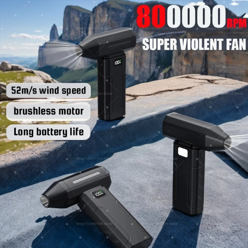 

Portable Dust Blower 800000RPM Power Display Air Jet Blower 100-Gear Speed Adjustable Powerful Blowing Compressed Air Duster