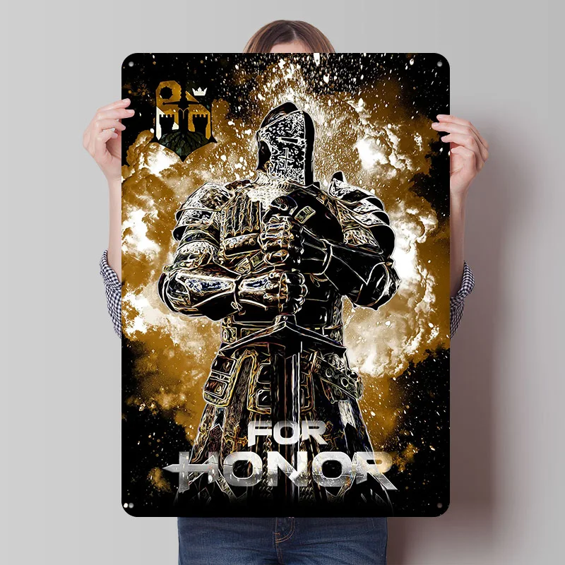 لفرسان الشرف المعادن المشارك تين علامات جدار الفن علامة معدنية مخصصة للمنزل الديكور عناصر ديكور المنزل الفاخرة غرفة الزينة