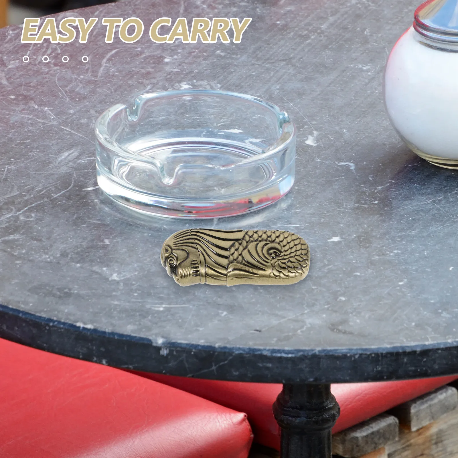 Merlion Lighter Case Embossed  - Lighter Windproof ulasan dan harga