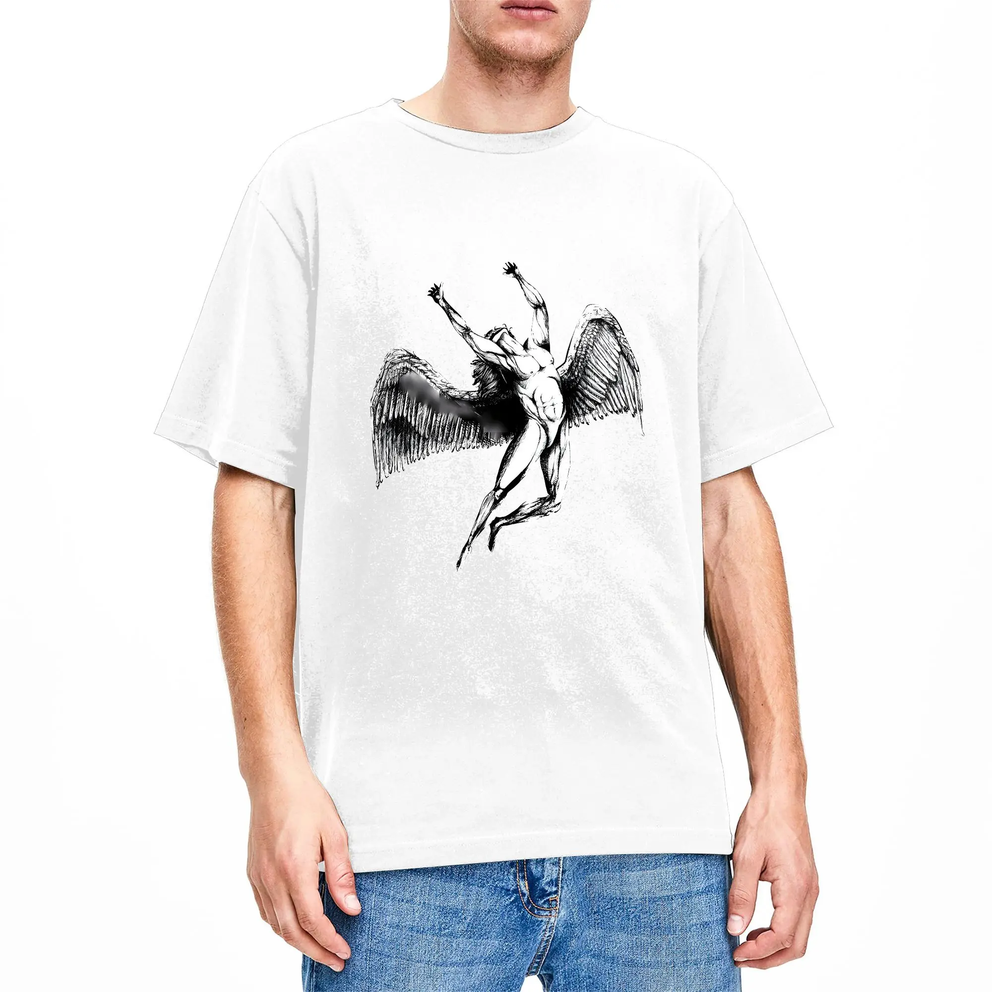 Oversized T-Shirt Summer Leds Zeppelins Tour Logo Retro Classic Retro Album Music Band Hipster T Shirts Cotton Tee Shirt for Men