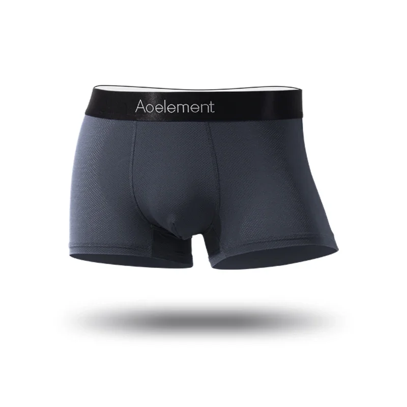 Herrenunterwäsche Herren-Boxershorts Eisseide Viereckige Unterhose Dünne Atmungsaktive Sommer-Unterwäsche Sportlicher Trend Sexy
