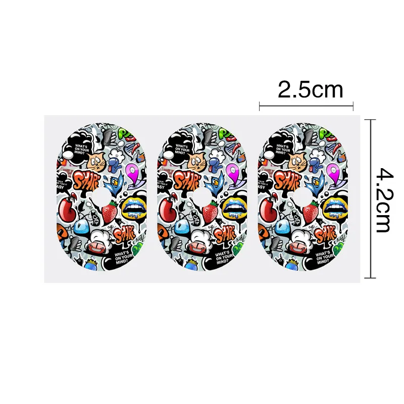 Graffiti Tire Valve Cap Sticker, Road Bike Bicycle Decor Decal, Reflective Waterproof Vinyl Sticker for Bike Valve