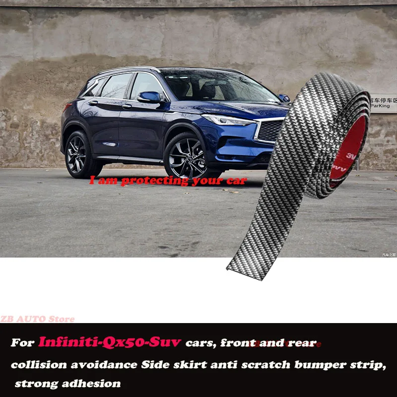 

Strong adhesive bumper strip, front and rear lip side skirts, collision and scratch resistant, suitable For Infiniti Qx50 Suv