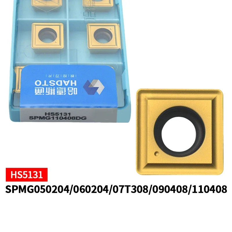 10pcs HADSTO Carbide Drilling Insert SPMG050204DG SPMG060204DG SPMG07T308DG SPMG090408DG SPMG110408DG HS5131 CNC Cutting Blades