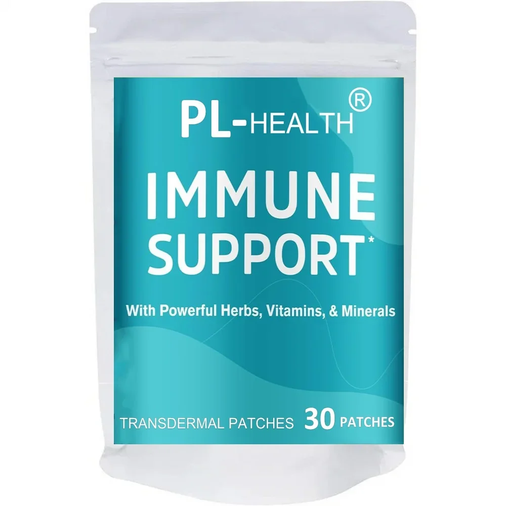 30 Patches Immune Support Transdermal Patches with Elderberry, Zinc, VIT C, VIT D3, Selenium, Echinacea, Ginger