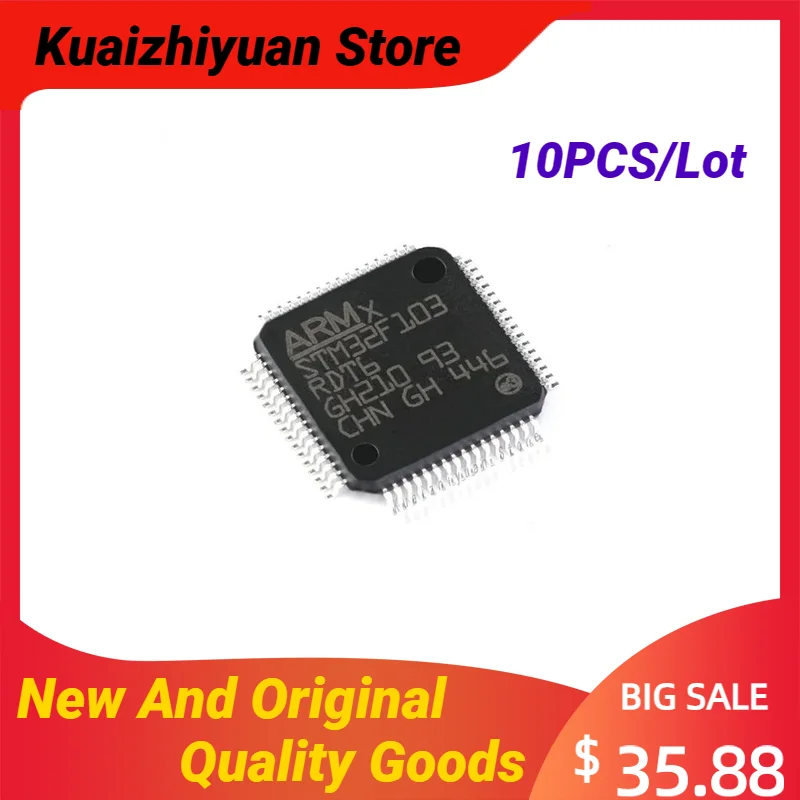 10PCS/Lot New And Original STM32F103RDT6 STM32F103RDT STM32F103RD STM32F103R STM IC LQFP64 QFP64 Chipset Quality Goods