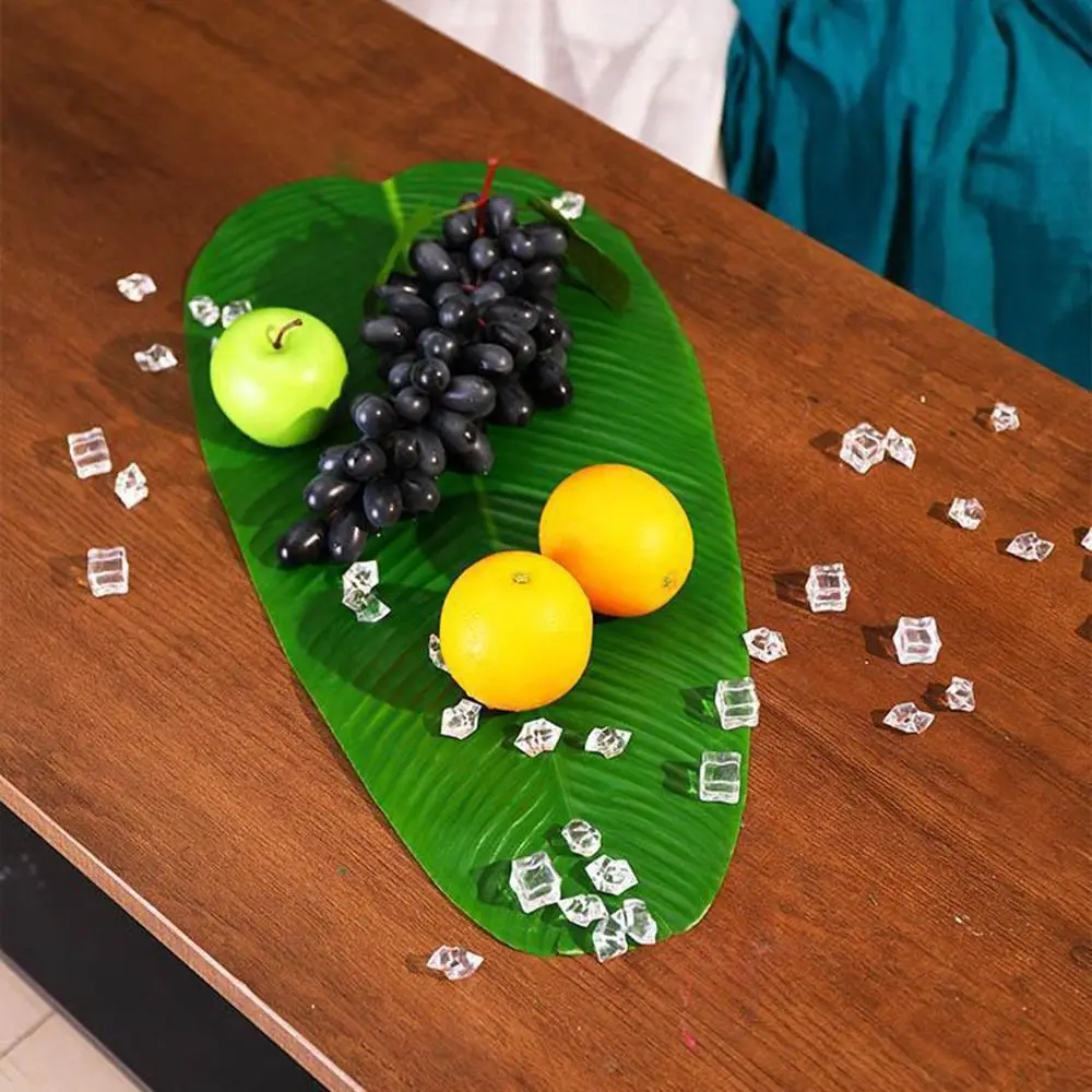 1Pcs Heat Resistant Artificial Banana Leaf Coasters Decor Simulation Table Mats Home Garden Kitchen Placemats view 2