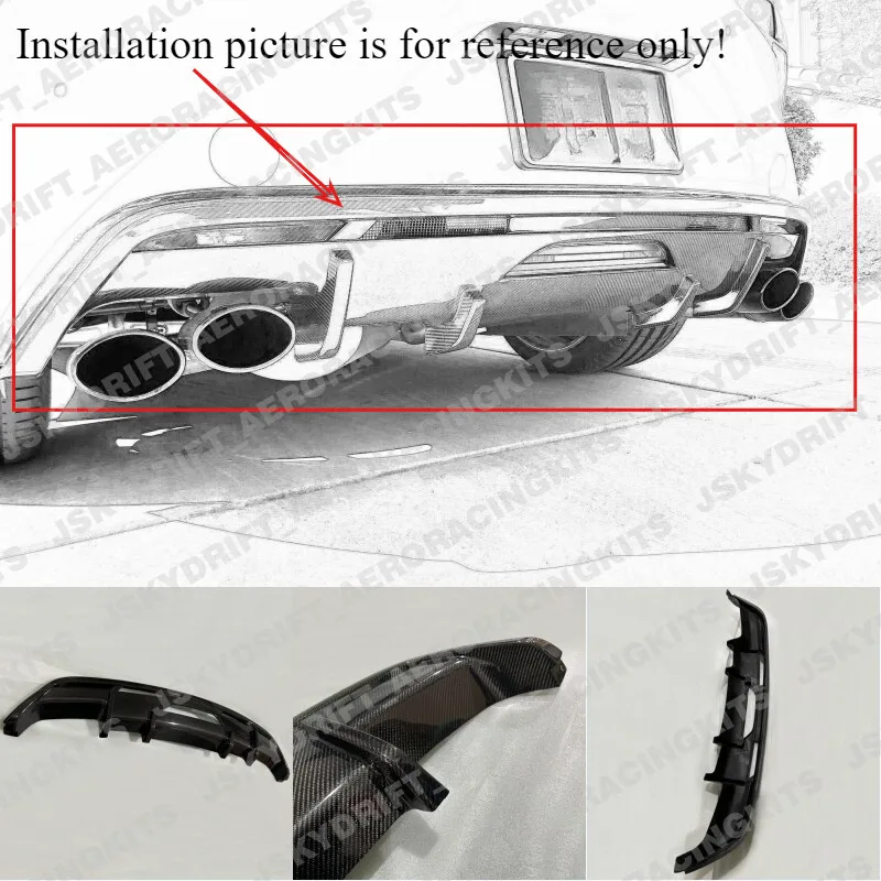 

For Lexus LC 500 URZ100 (2017.03 +UP) Rear Bumper Under Diffuser Carbon Fiber