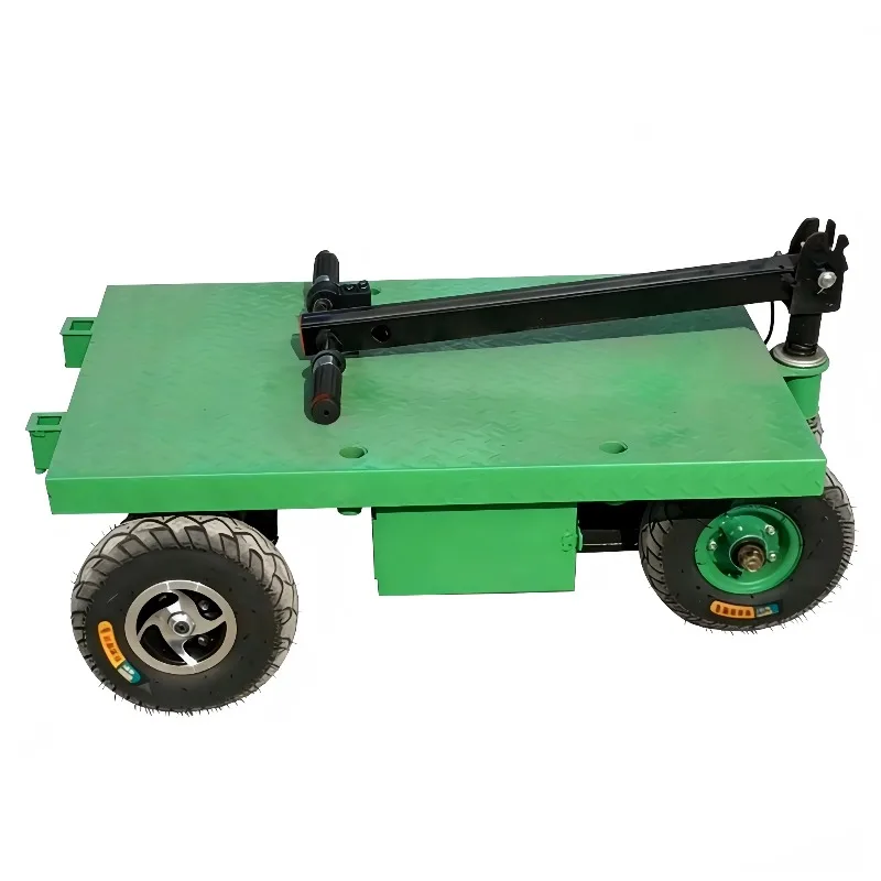 Portable Electric Trolley Four-wheel Structure Foldable Platform for Elevator Ramp Cargo Pulling Trolley Foldable Electric