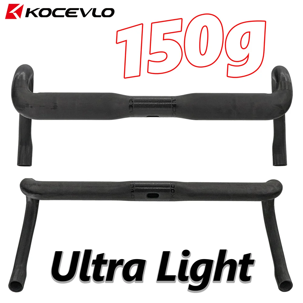Kocevlo SL Road Carbon handlebar ultra light 150g Compatible internal cabling system Gravel road bike handlebar 31.8mm