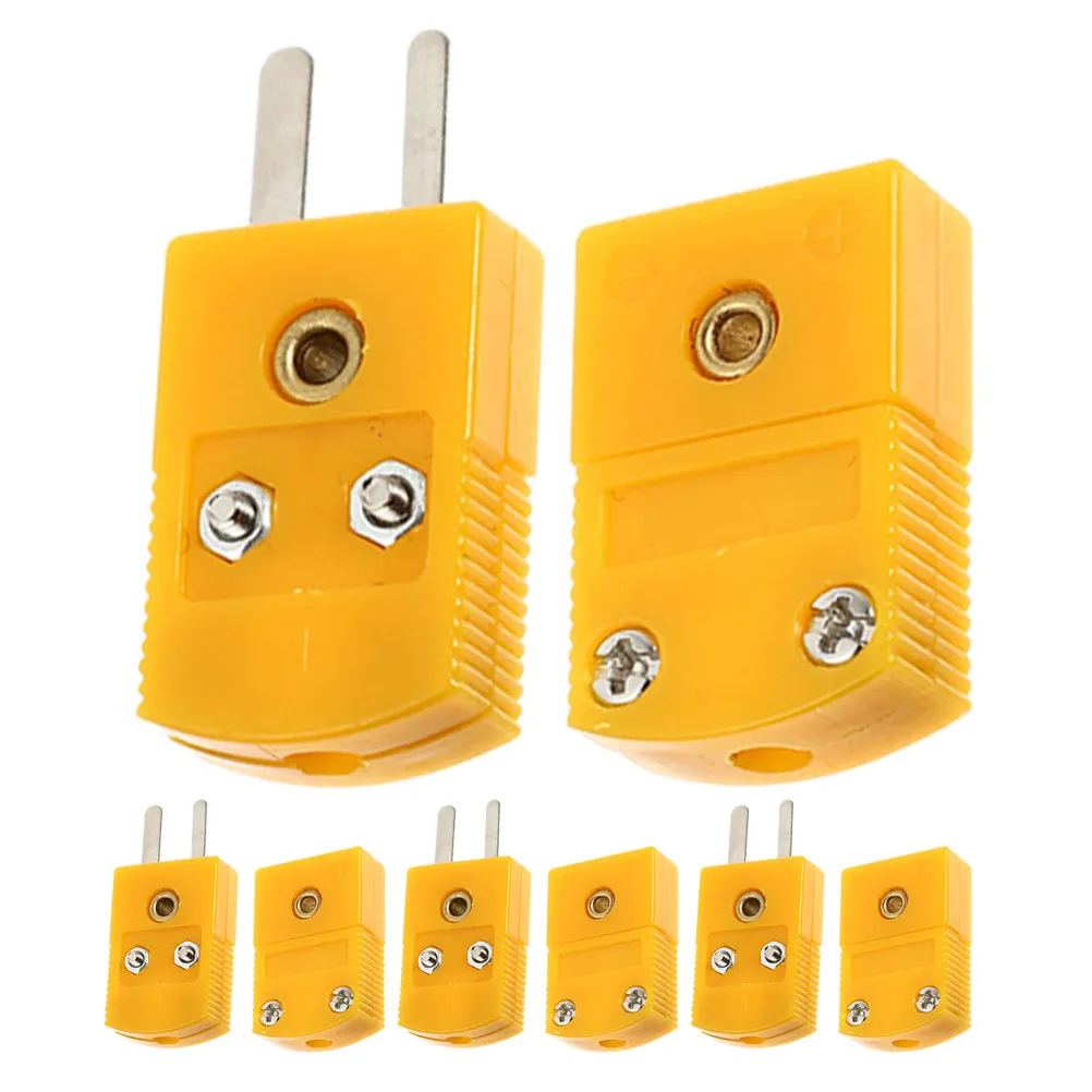 

4 set K Type Thermocouple Connector Adapter Abs High Temp Resistance Stable Signal Transmission For Temperature Measurement