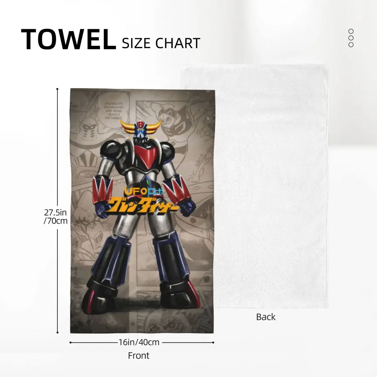 Mazinger Z аниме полотенце для лица на заказ НЛО робот Голдорак супер мягкие хлопковые пляжные полотенца