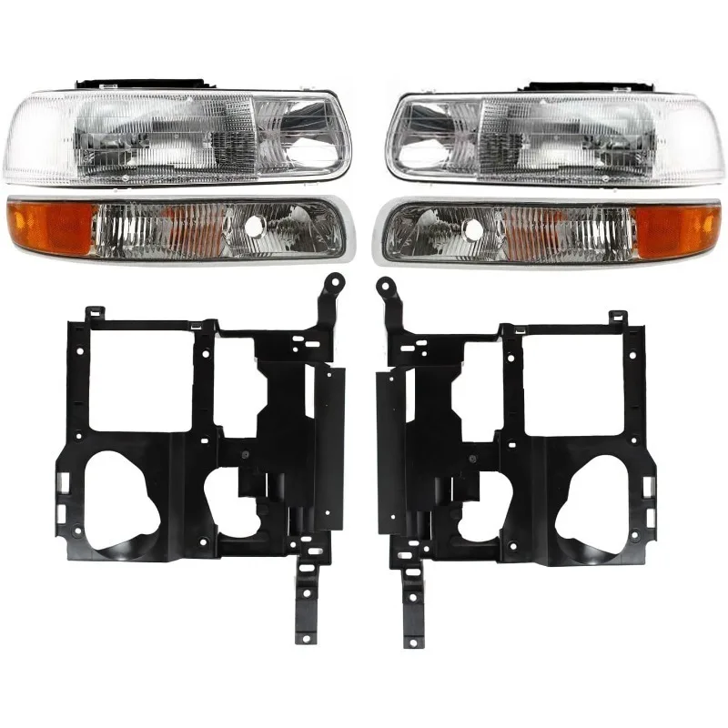 

Garage-Pro Driver and Passenger Side Headlight Kit for Silverado 1500 1999-2002 Halogen With bulb(s) W/Headlight Bracket Parkin