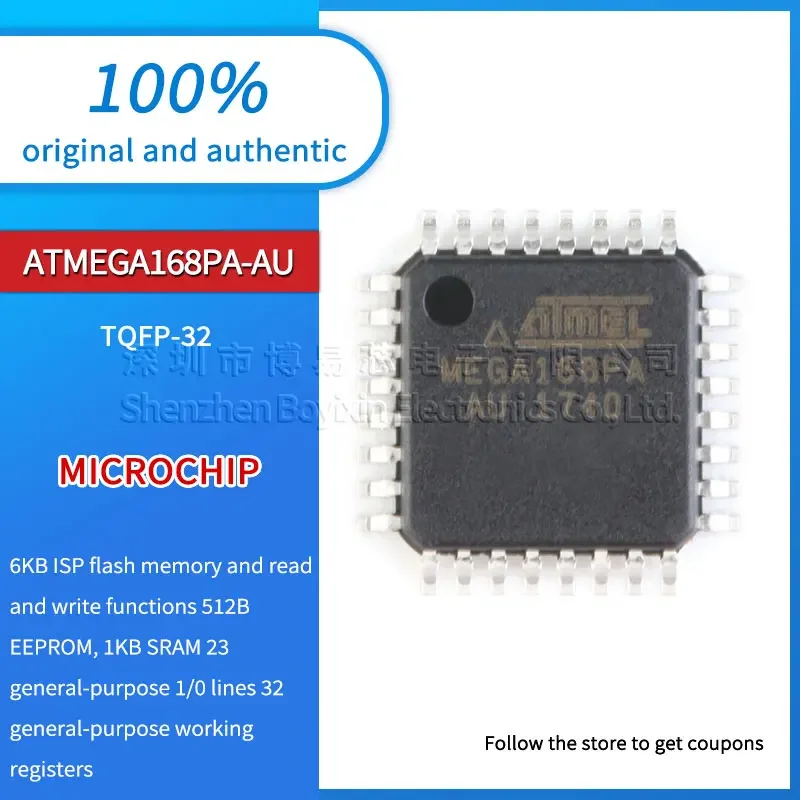 

Original genuine patch ATMEGA168PA-AU TQFP-32