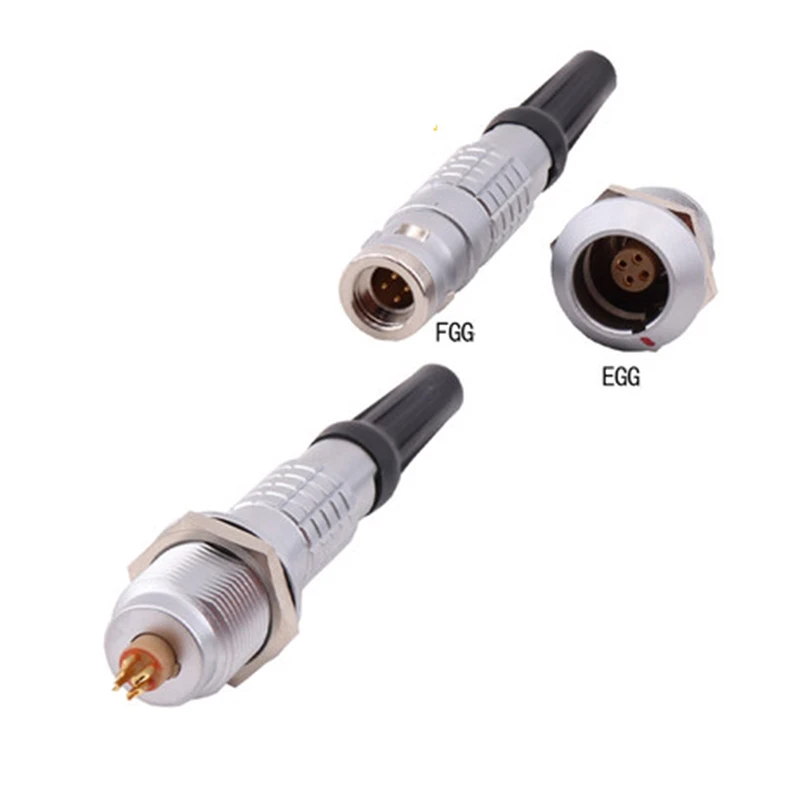 0K Series EGG HGG FGG PHG FHG 2 3 4 5 6 7 9 Pin Waterproof IP68 Metal Push-Pull Self-Locking Male Plug Female Socket Connector