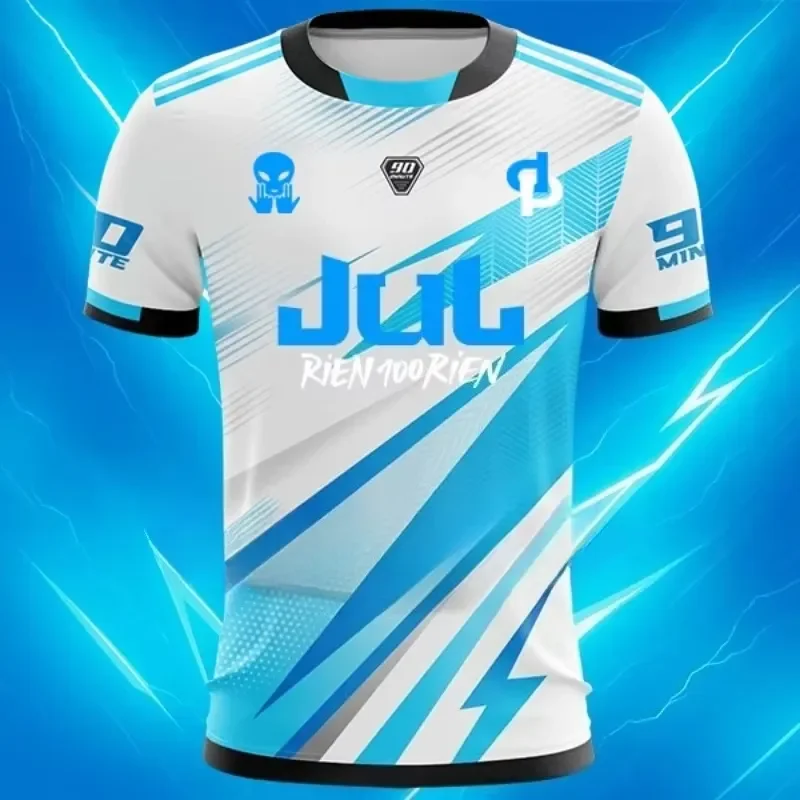 Jul X 90 Minute Rien 100 Rien Rap Jersey Men Blue White Short Sleeve Athletic Tee 2026